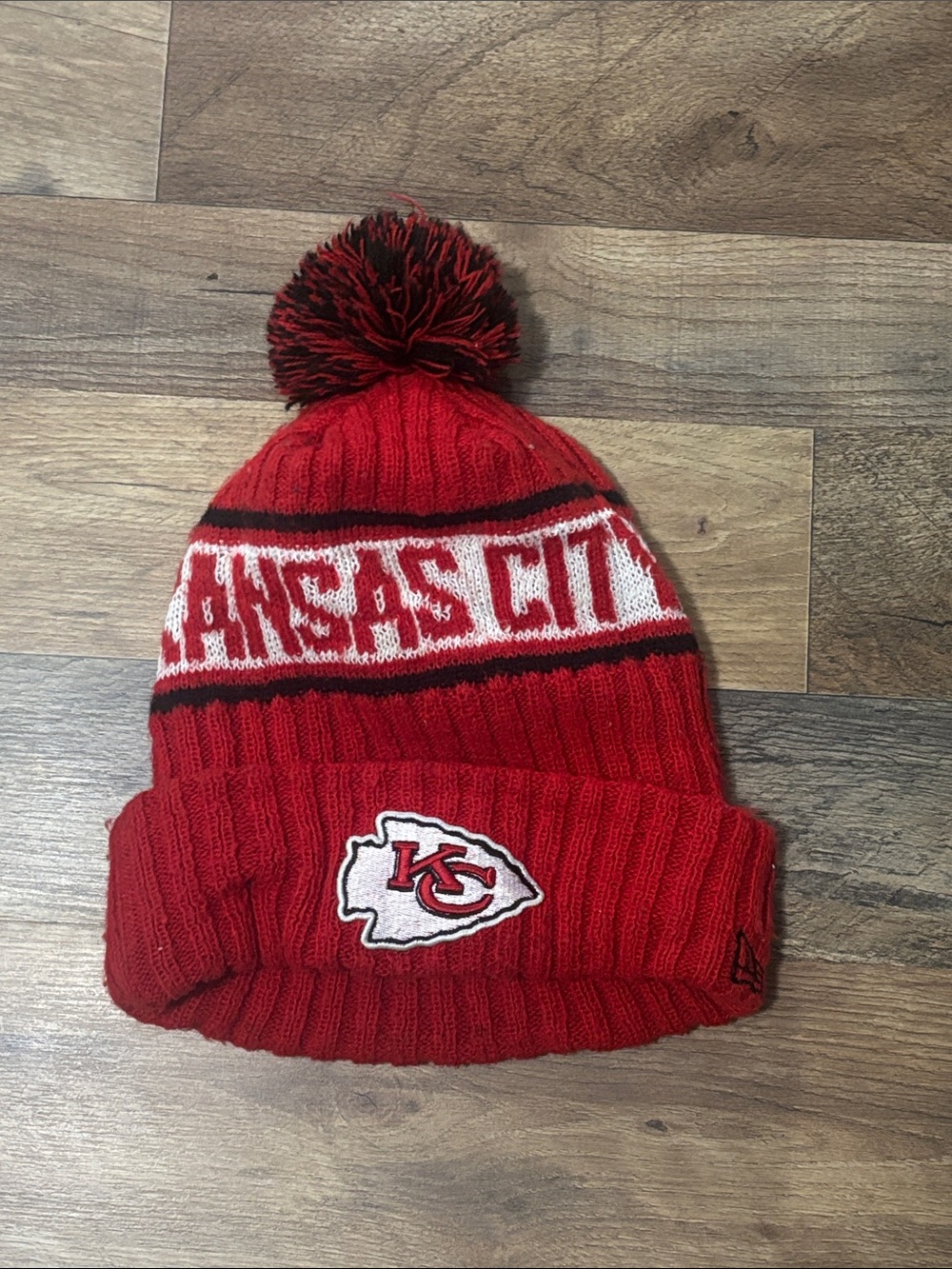 NFL Kansas City Chiefs Red Knit Pom Beanie